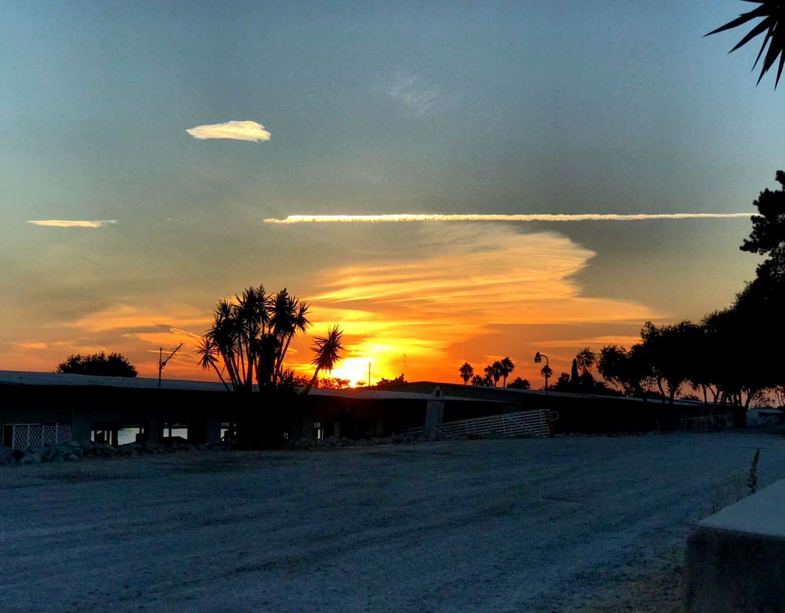Sunset over the California Delta from the marina